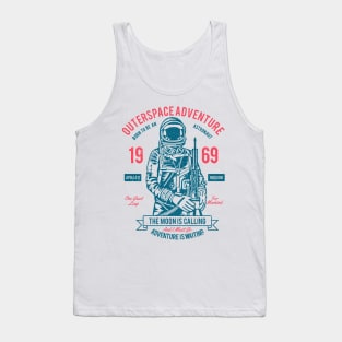 Outer Space Adventure Born To Be An Astronaut The Moon Is Calling 1969 Tank Top